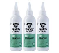 Buddycare Limpiador de oídos para perros | Solución calmante de limpieza de oídos para perros | Ingredientes derivados naturalmente con aloe vera (3 unidades de 200 ml)