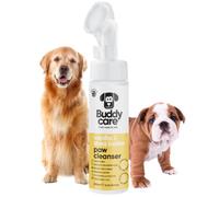 Buddycare Limpiador de patas de perro con aroma a vainilla y manteca de karité, 200 ml, sin enjuague, limpiador de patas sin agua para perros, solución suave para patas fangosas, adecuado para todas