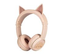 BuddyPhones ONANOFF PlayEars Plus, Auriculares Plegables Bluetooth para niños con micrófono, SafeAudio limitador de Volumen 75/85/94 dB, Funciona con Cable o inalámbrico, para iPhone/iPad/Tablet/PC y