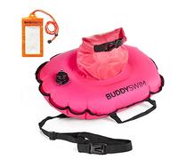 BUDDYSWIM Boya Natacion Aguas Abiertas Hydrastation 10 L con Bolsa Estanca Central de Fácil Acceso para Guardar Pertenencias, Botella de Agua o Comida. Incluye Funda Impermeable para Móvil.