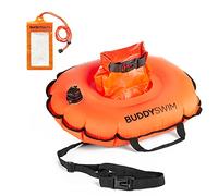 BUDDYSWIM Boya Natacion Aguas Abiertas Hydrastation 10 L con Bolsa Estanca Central de Fácil Acceso para Guardar Pertenencias, Botella de Agua o Comida. Incluye Funda Impermeable para Móvil.