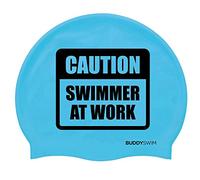 BUDDYSWIM Gorro Natacion Hombre y Mujer para Piscina o Aguas Abiertas, Gorro Silicona Natacion para Hombre y Gorro Piscina Mujer Pelo Largo. Color Llamativo Buena Visibilidad.