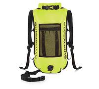 BUDDYSWIM Mochila Boya Natacion Aguas Abiertas 28 L con Bolsa Estanca Interior 100% Impermeable y Espaldera Desmontable. Boya de Natacion de Seguridad Resistente, Ligera y Fácil de Plegar. Amarillo.