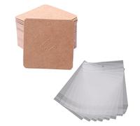 budebuse 100 piezas de 7 x 7 cm grandes broches de papel kraft joyas perfectos para pequeñas empresas minorista boutique exhibición mercancías embalaje al por menor accesorios de colección, talla