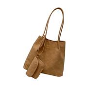 budebuse 2pcs/set Pequeña Bolsa de Mano Carteras y Bolsos de Moda Para Mujer Bolso de las Mujeres Bolsas de Bajo el Brazo Mochila Bolsos Bandoleras Pequeñas Bolsas Para Mujer, marrón
