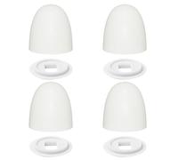 budebuse 4pcs Construction Glow Toilet Bolt Covers Press Fit Easy Installation for Bathrooms Easy Press Fit Covers