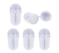 budebuse 5 Uds portátil para pesca de señuelos de pesca jaula de cebo suave de plástico trampa de cebo de pescado cesta alimentador fácil de usar herramienta de pesca