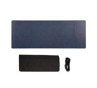 budebuse Alfombrilla de ratón multiusos de piel sintética con estación de carga rápida de 15 W y base antideslizante para instalaciones de oficina en casa. Alfombrilla de ratón profesional con función