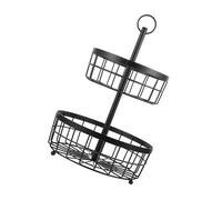 budebuse Durable Graduado Metal Frutero Titular Para Uso Doméstico Con Diseño Apilable Y Ventilación Para La Conservación. Cuenco Moderno