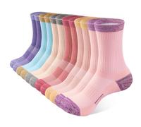 BUDERMMY Calcetines Mujer 35-38 39-42 Calcetines de Senderismo Mujer Algodón Calcetines Deportivos para Mujer Calcetines Transpirables de Alto Rendimiento Calcetines para Correr Acolchado, multicolor,
