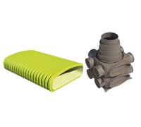 Buderus Logaplus Paquete de distribución de aire FK140 140x50mm Sistema de conductos planos hasta 140m2 - 7739619936