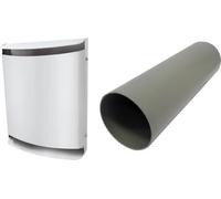 BOSCH Accesorio ventilación descentralizada LRE 160 W Kit de preinstalación para ventilador, campana exterior metálica blanca - 7735600373