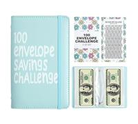 Budget Binder - 17,8 x 11 x 2 cm Reto de ahorro de dinero | Cash Envelopes, Budget Binder With Cash & Expense Envelopes - Organizador de seguimiento de ingresos para presupuesto, pago descendente de