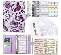 budget Planner Binder A6 Sparbuch mit Folie Cash Stuffing Geldplaner Zubehör