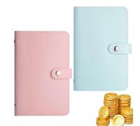 Budget Planner Binder - Cash Envelope Organizer for Expense Tracking | PU Leather Cover with Zipper Closure and Binder Rings, Financial Planning Notebook for Saving Bills Budget Management