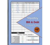 Budget Planner & Expense Tracker - Monthly Financial Organizer for Income, Savings, Bills, and Debt Management: Personal Finance Logbook | Track ... | Yearly Overview & Debt Payment Tracker