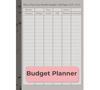 Budget Planner Journal: Plan & Track Your Monthly Budget | 100 Pages | 8.5 × 11 in