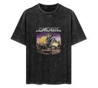Budgie Bandolier 1975 Album Cover T-Shirt Graphic tee Printed Top Mens Black Shirt S