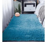 BUDINGHY Alfombra de Felpa 180 x 280 cm Esponjosa Alfombra Shaggy Salón Grandes Parte Inferior Lavable para Sala de Estar Dormitorio, Habitacion de Adolescente Niño y Niña, Azul