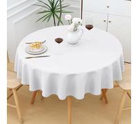 BUDINGHY Mantel Hule 115 x 225 cm Impermeable y Antimanchas Mantel Antimanchas Decorativo Resistente y Fácil de Limpiar Ideal para Fiestas, Eventos, Bodas y Restaurantes, Blanco