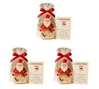 budiniao 3 Piezas de Abrazo de Bolsillo con Palabras Aliento Claus Abrazando Ligeros Recuerdos Adornos para árbol Navidad Familiares, Amigos y