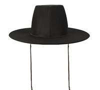 budiniao Añade un toque histórico a tu vestuario con el sombrero de copa plano coreano y el sombrero dinástico. Sombreros tradicionales de la dinastía, negro, M (56-58 cm)