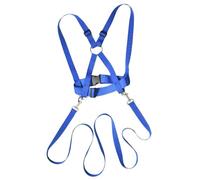 budiniao Arnés para caminar para niños pequeños, correa ajustable para correr, mejora el juego activo y las habilidades sociales, juego de esquí, cuerda, actividad motora, Azul, 39.5 cm a 63 cm