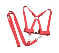 budiniao Arnés para caminar para niños pequeños, correa ajustable para correr, mejora el juego activo y las habilidades sociales, juego de esquí, cuerda, actividad motora, Rojo, 39.5 cm a 63 cm