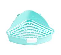budiniao Bandeja de Arena para Conejos para la Esquina de la Jaula, Orinal para orinar, excelente diseño, Entrenador de Conejos, solución efectiva para, Azul, 24.8 x 10.5 cm