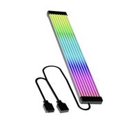 budiniao Cable de extensión para Tira de luz LED ARGB 5 V y 3 Pines para computadora Escritorio, Mejora el Rendimiento Visual la Placa Base, 8 Tiras Negras, 23.5 x 1 cm