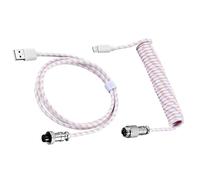 budiniao Cable USB de Fuerte Resistencia a la tracción para Teclado mecánico, Cable de Datos de Enchufe de aviación ABS en para Espiral, Color de la Flor