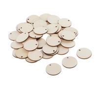 budiniao Círculos de Para madera para manualidades, piezas redondas de Para madera sin terminar, ideas para teñir, pintar o pegar, rodajas para manualidades, alfileres, círculos recortados,