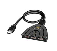 budiniao Conmutador portátil Compatible con 4Kx2K, selector de HDTV para computadora, Consola de Juegos, Adaptador Divisor de Caja de TV con indicador LED