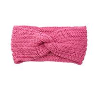 budiniao Diadema de ganchillo, banda para la cabeza, banda para el sudor ancha transpirable, accesorios para peinados suaves y elásticos, diadema para correr, rosa durazno