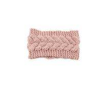 budiniao Diademas elásticas de invierno con botones, diadema ancha ajustable de ganchillo, orejeras para mujer, accesorios para peinados, Color de piel