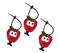 budiniao Estuche 3Pec con Forma de Manzana, de Cuero, Resistente a arañazos, con rastreador GPS. Estuche para Carteras, Bolsos y Mascotas, Manzana