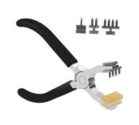 budiniao Herramienta perforadora de cuero compacta y liviana para facilitar la elaboración de zapatos. Alicate perforador sillín adecuado para la elaboración cinturones. Alicates silenciosos para