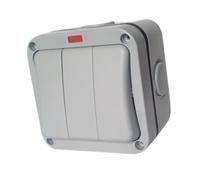 budiniao Interruptor exterior robusto de alto rendimiento con tres posiciones de apertura para el control simultáneo dispositivos eléctricos en exteriores. Interruptor resistente al agua IP66