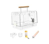 budiniao Jaula para pájaros con Vista despejada, espaciosa Bandeja extraíble, Ligera y Transpirable para una ventilación Adecuada. Jaula para pájaros, Conjunto Completo, 30x21x23cm