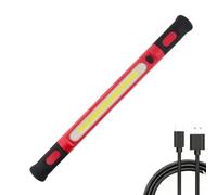 budiniao Luz de trabajo LED recargable para taller, emergencia, reparación de automóviles, garaje, brillante, magnética, para mecánicos bajo el capó, Rojo