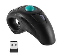 budiniao Ratón inalámbrico para Juegos de 2,4G, Sala de reuniones en casa, Ordenador portátil, TV, ergonómico, bajo retraso, 1000DPI, Ayuda Manual, ratón de Bola de Seguimiento