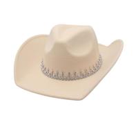 budiniao Sombrero de pesca Caballero Señora Jazz Sombrero de vaquera Accesorio de moda único Fiestas Eventos al aire libre El de vaquero cuenta con un estilo occidental clásico