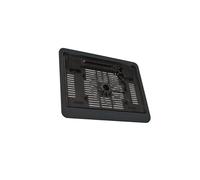 budiniao Ventilador portátil con base negra que proporciona un enfriamiento potente y mejora el rendimiento del portátil mientras trabaja. Dispositivo de reducción de temperatura del ventilador