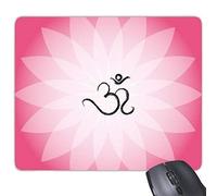 Budismo Religión Budista Rosa Loto sánscrito Asimétrico Resumen Ronda Ilustración Patrón Rectángulo Antideslizante Goma Alfombrilla de ratón Juego Alfombrilla de ratón
