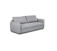 BUDWING Chloé Sofá Cama 4 Plazas - Chaise Longue - Sistema EasyBed, Tapizado en Poliéster - Estilo Nórdico - Apertura Rápida y Sencilla - 225x140x91cm - Gris Mineral