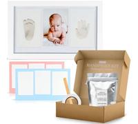 BUDYX - Marco Huellas Bebe Recien Nacido. Cuadro Regalo y recuerdo Original para Nacimiento, Bautizo, Bebes, Recien Nacidos, Embarazadas, Baby shower, Kit Foto para Bebé Niño, Niña con arcilla