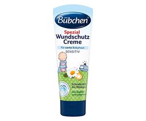 Bübchen Creme de proteção especial para feridas com pomada de cura sensível, para Piel Delicada de Bebé, con Manzanilla e Hígado de Bacalao, 75 ml