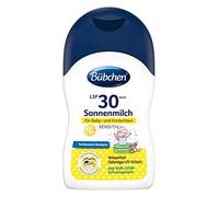 Bübchen Sensitive Leche solar SPF 30, resistente al agua, protección solar para la piel sensible del bebé, alta protección UV para niños y bebés, cantidad: 2 x 150 ml