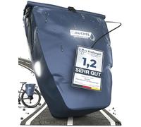 Büchel Alforja de Bicicleta para portaequipajes, 25,4 l, 100% Impermeable, con asa y Correa para el Hombro, Bolsa para portaequipajes, Bolsa Trasera para Bicicleta