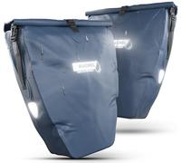 Büchel Alforjas para portaequipajes, 2 unidades, 25,4 L - 100% impermeable, con asa y correa para el hombro, bolsa para bicicleta, bolsa para portaequipajes, bolsas traseras para bicicleta